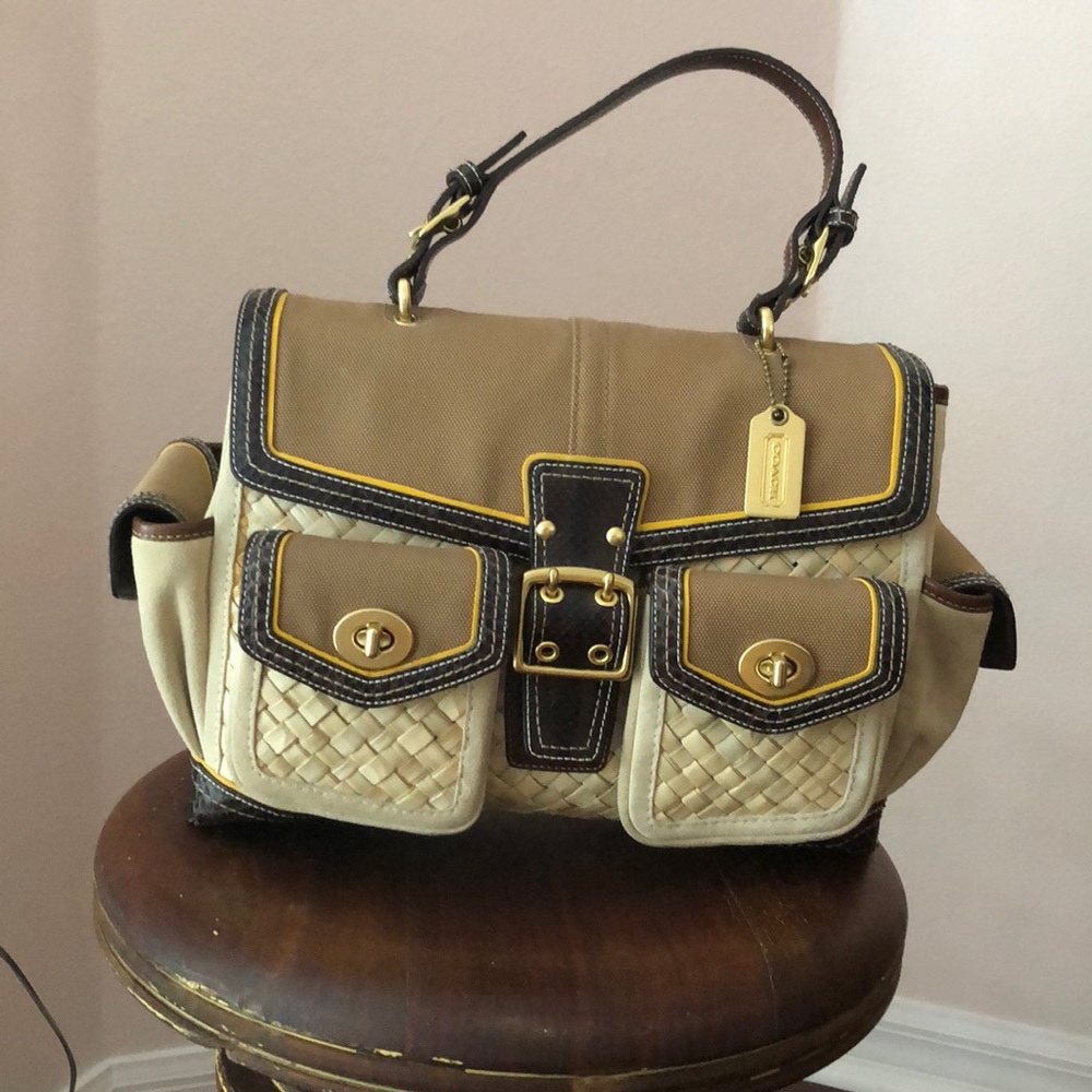 Limited Edition Daphne Coach Straw Handbag EUC - Picture 4 of 11